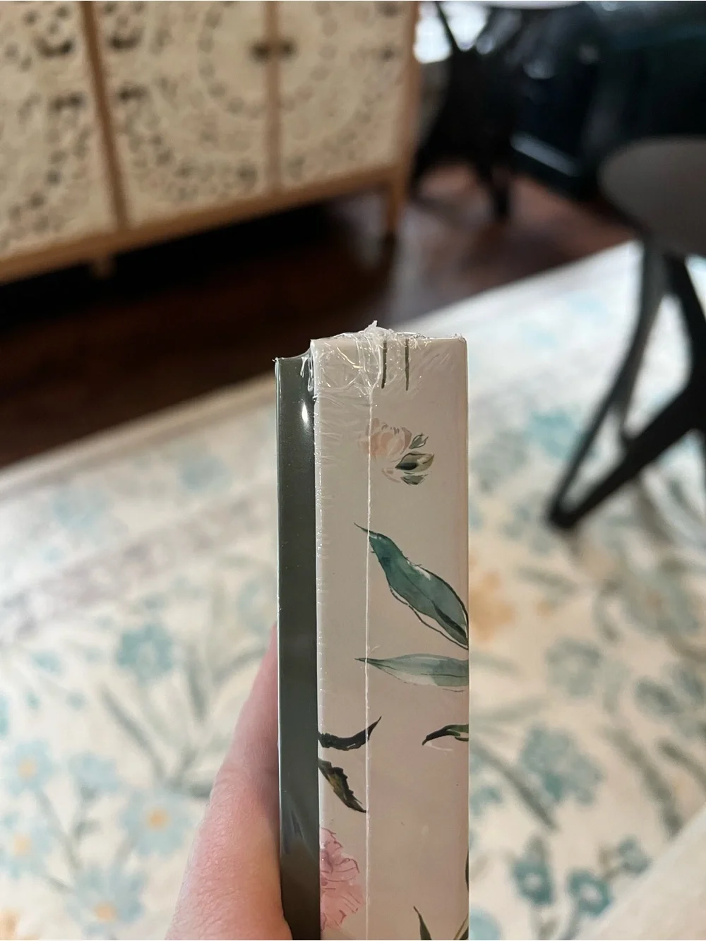 Archer & Olive Floral Dot Grid Notebook - Green & Pink Floral Design